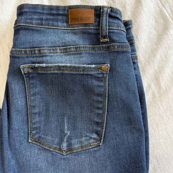 Judy Blue 15/32 (34x26) Relaxed Fit Blue Denim Stretch Jeans Mid Rise JB82102DK - Picture 14 of 15